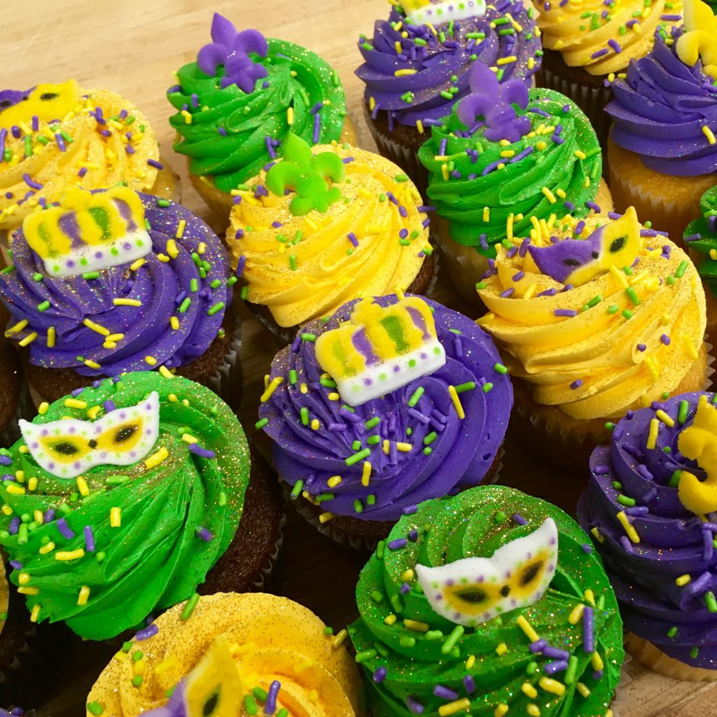 Mardi Gras Cupcakes