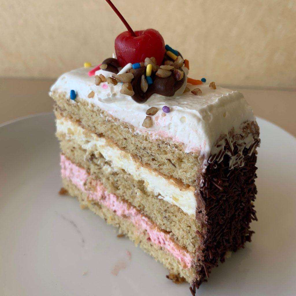 Banana Split Cake Slice 2019