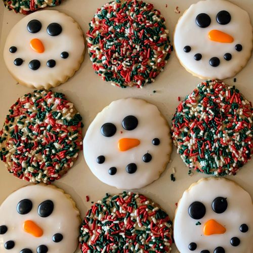 Snowman Face Cookie Bags