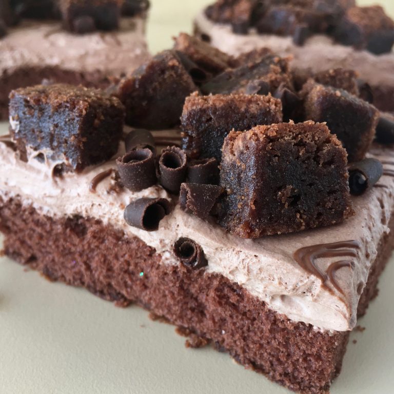 Chunky Brownie Cake Square