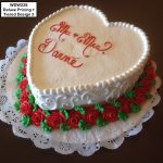 custom wedding anniversary decorated cake heart roses