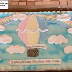 custom baby shower decorated cake hot air balloon