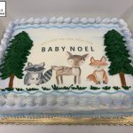 custom baby shower decorated cake woodland animals