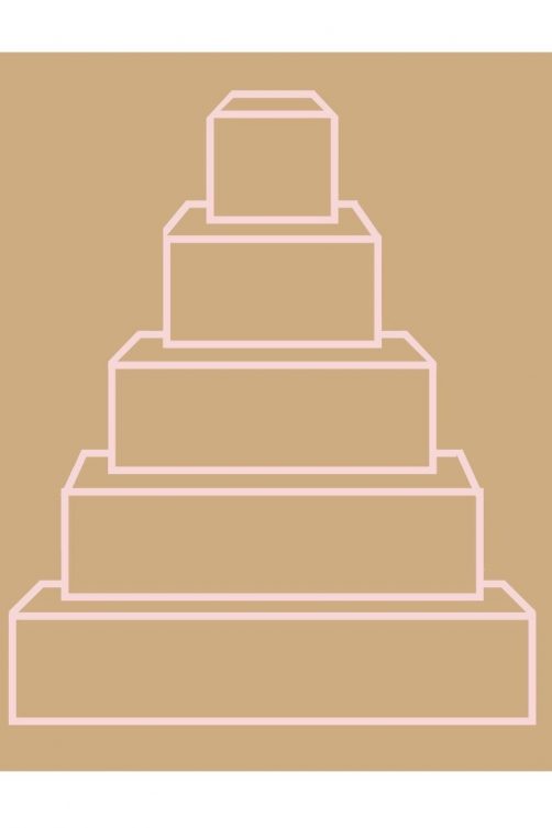 Square Wedding Cake Graphic