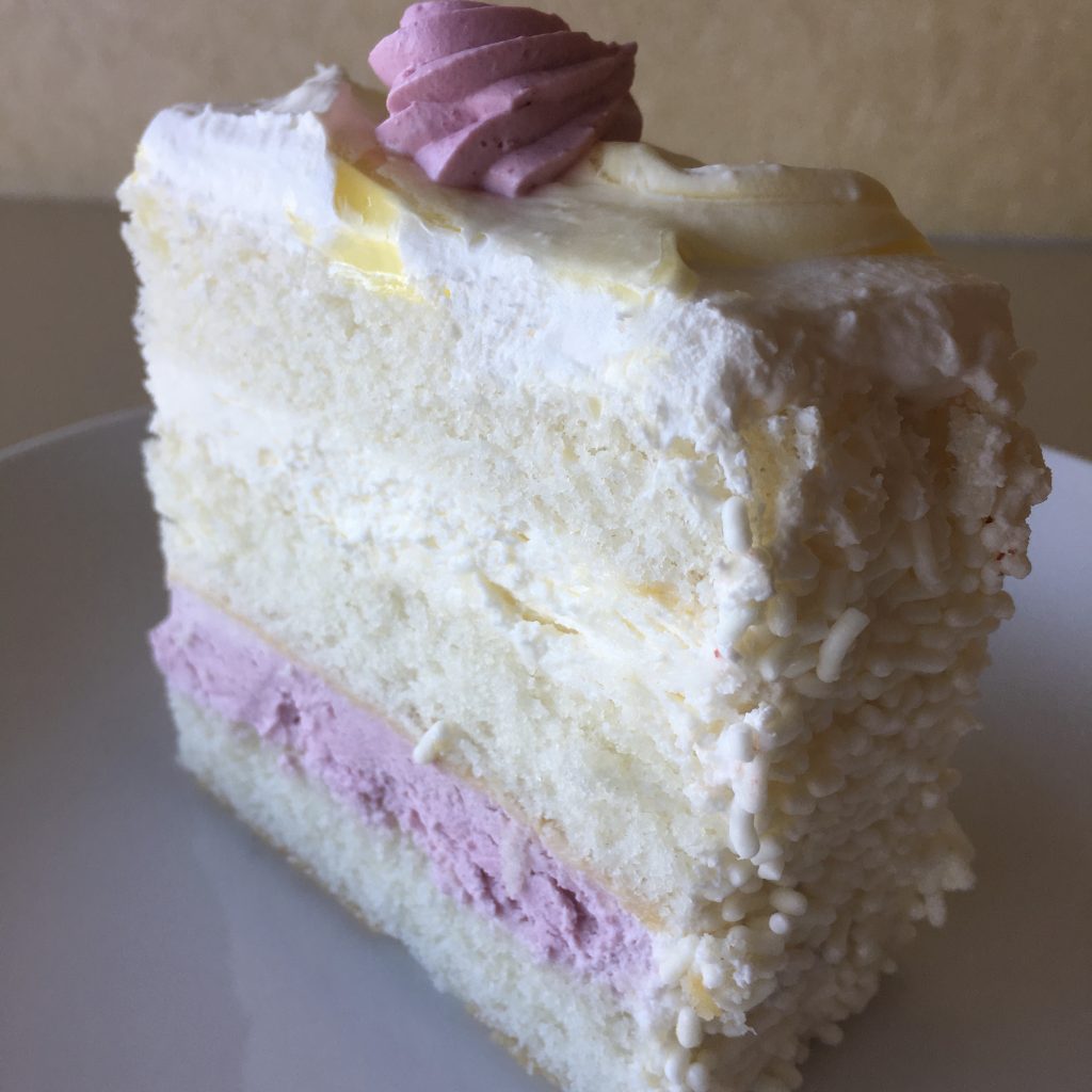 Lemon Raspberry Cake Slice